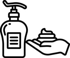 Hand Sanitizer outline illustration vector