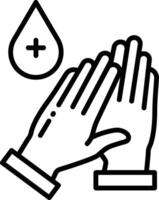 Hand wash outline illustration vector