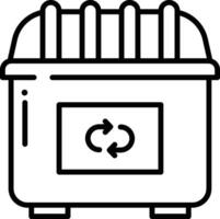 Recycle charge outline illustration vector