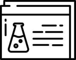 Online Chemistry outline illustration vector