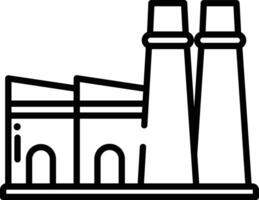 Factory outline illustration vector
