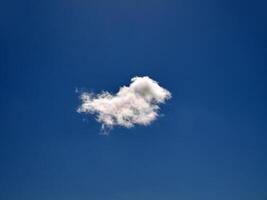 White fluffy clouds in the sky background. Cumulus clouds photo