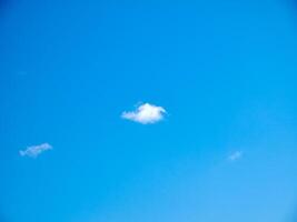 Cumulus clouds in the sky. Fluffy cloud shapes photo