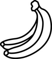Open Banana outline illustration vector