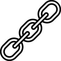 Chain outline illustration vector