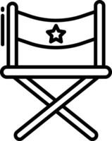 Director chair outline illustration vector