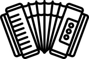 accordion outline illustration vector