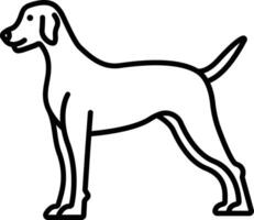 Pointing dog outline illustration vector