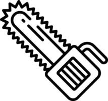 Chainsaw outline illustration vector