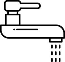 Water Tap outline illustration vector