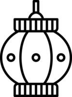 Lantern outline illustration vector