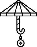Umbrella outline illustration vector