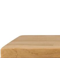 Wooden table top over white background photo