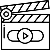 Clapperboard outline illustration vector