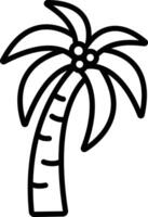 Palm Tree outline illustration vector