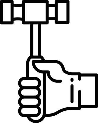Hammer outline illustration