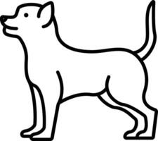 chihuahua perro contorno ilustración vector