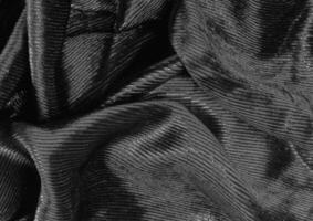 Black and white cloth pattern close view, textile material background photo