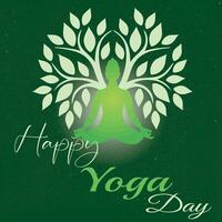 International day of yoga illustration vector