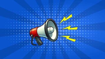 megaphone and loudspeaker suitable for advertisement or broadcasting video