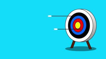 objetivo y flecha animaciones disparar a el objetivo con flechas video