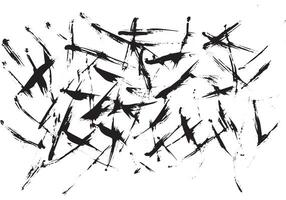 Grunge background texture Chaotic brush strokes with black ink vector