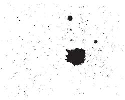 Ink blot with tiny splashes Black colour splash element vector