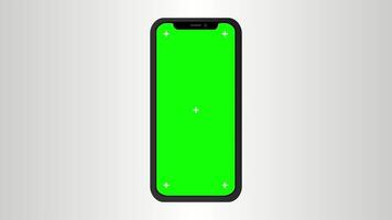 Mock Up 3D Smartphone with Traking Markers Green Screen suitable for advertisment video