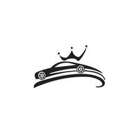 coche logo con negro corona símbolo vector