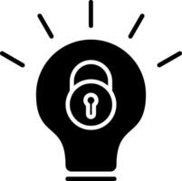 Secure Idea Glyph Icon vector