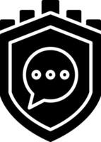 Security Castle Massage Glyph Icon vector