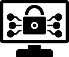 icono de glifo de seguridad de internet vector