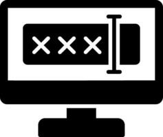 Password Security Glyph Icon vector