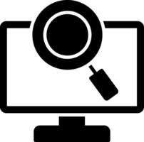 Computer Scan Glyph Icon vector