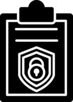 Security Report Glyph Icon vector