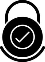 Security Check Glyph Icon vector