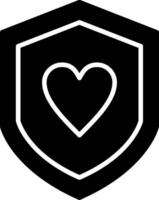 Security Like Glyph Icon vector
