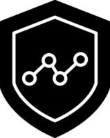 Security Analytics Glyph Icon vector