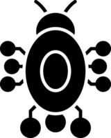 Digital Bug Glyph Icon vector