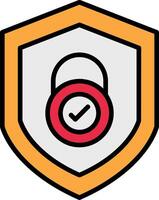 Security Check Line Filled Icon vector