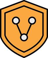 Connect Security Line Filled Icon vector