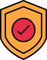 Protection ACtivated Line Filled Icon vector