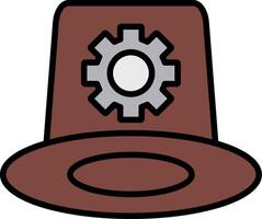 Whitehat Line Filled Icon vector