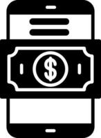 Mobile Payment Glyph Icon vector