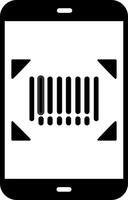 Barcode Scan Glyph Icon vector