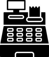 Cash Register Glyph Icon vector