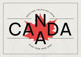 Greeting Traveling from Canada Postcard template