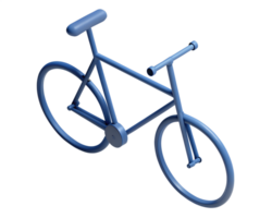 , isomatric bicycle 3d render cut out background png