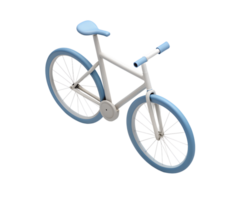 , isomatric bicycle 3d render cut out background png