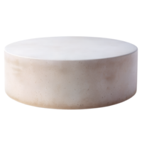 , 3d style illustration of Empty white cement round podium for displaying merchandise, isolated on transparent background png